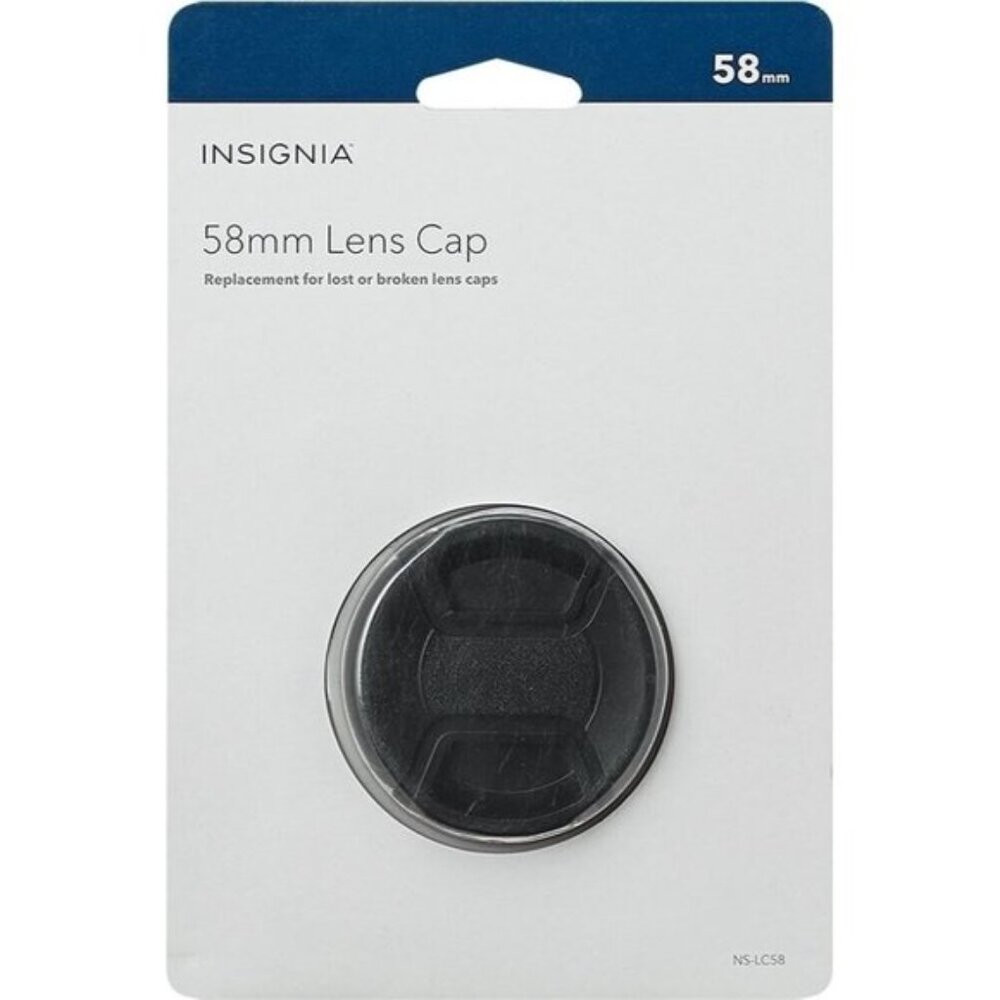 Insignia - 58mm Lens Cap - Black Model: NS-LC58-C
